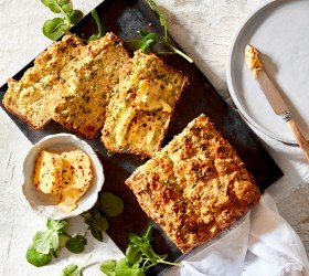 Zucchini and Cheddar Bread with Chilli Butter